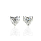 3ct Heart Shape Lab Grown Diamond Earrings