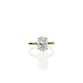 1ct Oval Shape Lab Grown Diamond Engagement Ring with a Straight Band