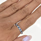 Princess Cut Diamond and Sapphire Eternity Band