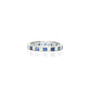 Princess Cut Diamond and Sapphire Eternity Band