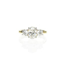 Oval Trilogy Ring with Round Diamonds