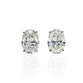 4ct Oval Shape Lab Grown Diamond Earrings