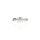 Intertwining Band Solitaire Ring