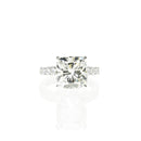 Classic Cushion Cut Half Band Diamond Ring