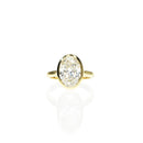 Bezel Set Oval Diamond Ring