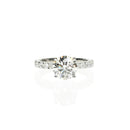 Engagement Ring with Graduated Shoulder Diamonds