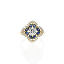 Art Deco Cushion Cut Diamond Ring