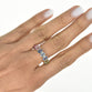 Vertically Set Rainbow Oval Sapphire Ring