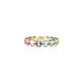 Vertically Set Rainbow Oval Sapphire Ring