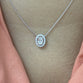 Certified Oval Shaped Diamond Halo Necklace