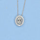 Certified Oval Shaped Diamond Halo Necklace