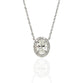 Certified Oval Shaped Diamond Halo Necklace