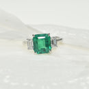 Octagon Shaped Emerald Ring