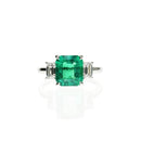 Octagon Shaped Emerald Ring