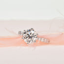 1.8ct Round Shaped Pave Engagement Ring