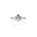 1.8ct Round Shaped Pave Engagement Ring