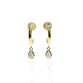 Classic Gold Hoops with Pear Drops