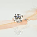 2ct Diamond Engagement Ring with Knife Edge Band