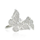 Double Butterfly Motif Diamond Bangle