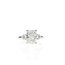 Long Cushion Cut with Round Side stones