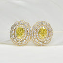 Oval Vivid Yellow Dress Earrings