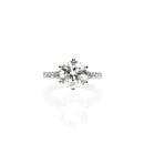 Gorgeous 6-prong Set Engagement Ring with Split Shank