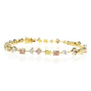 Natural Coloured Mixed Shaped Diamond Bracelet