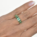 Bezel Set Emerald Eternity Band