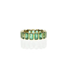 Bezel Set Emerald Eternity Band