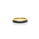 Unique 3.5mm band with black enamel