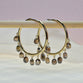 Dangling Briolette Hoop Earrings