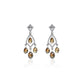 Brown Briolette Chandelier Diamond Earrings