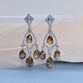 Brown Briolette Chandelier Diamond Earrings