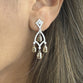 Brown Briolette Chandelier Diamond Earrings