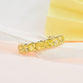 Lab Grown Diamond Eternity Ring with Intense Yellow Cushion Cuts