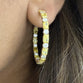 5ct Lab Grown Diamond Hoops with Round and Vivid Yellows