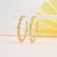 5ct Lab Grown Diamond Hoops with Round and Vivid Yellows