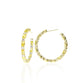 5ct Lab Grown Diamond Hoops with Round and Vivid Yellows