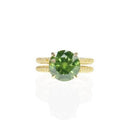 Demantoid Garnet and Fancy Yellow Diamond Ring