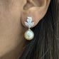 2.5ct Lab Grown Diamond Earrings with 8mm South Sea Pearls