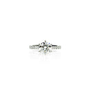 Round Diamond Pave Engagement Ring