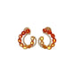 Red Sapphire Hoops