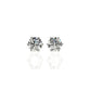 2ct Round Lab Grown Diamond Earrings with 6 Prongs