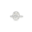 Oval Diamond Ring with Halo