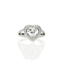 Heart Diamond Halo Pave Ring